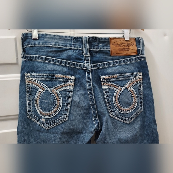 BIG STAR PIONEER MEN'S DISTRESSED & DESTROYED RELAXED BOOTCUT JEANS SIZE 31R X34 - Picture 12 of 13